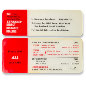 Payphone Instruction Card